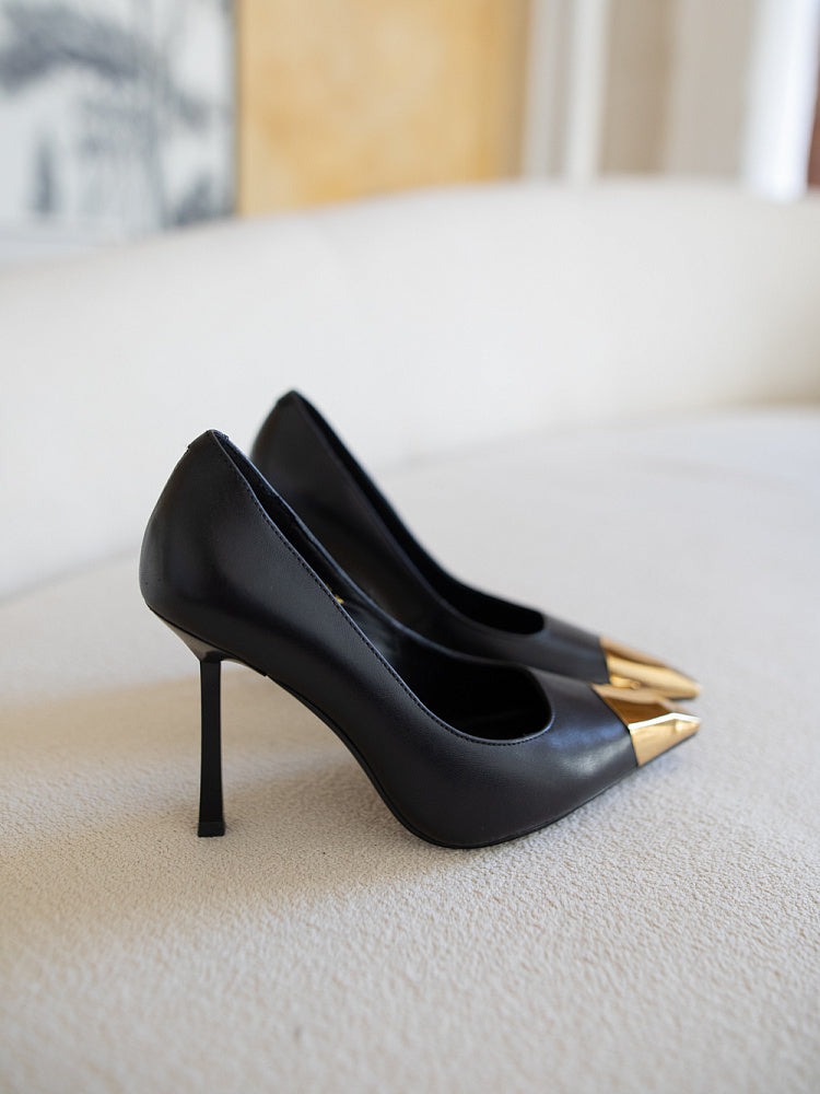 Genuine leather pumps Marry 100mm