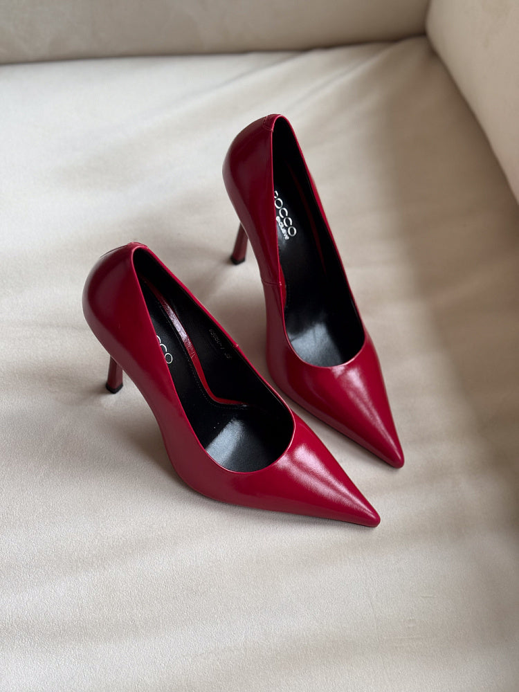 Genuine leather pumps Amina 100mm