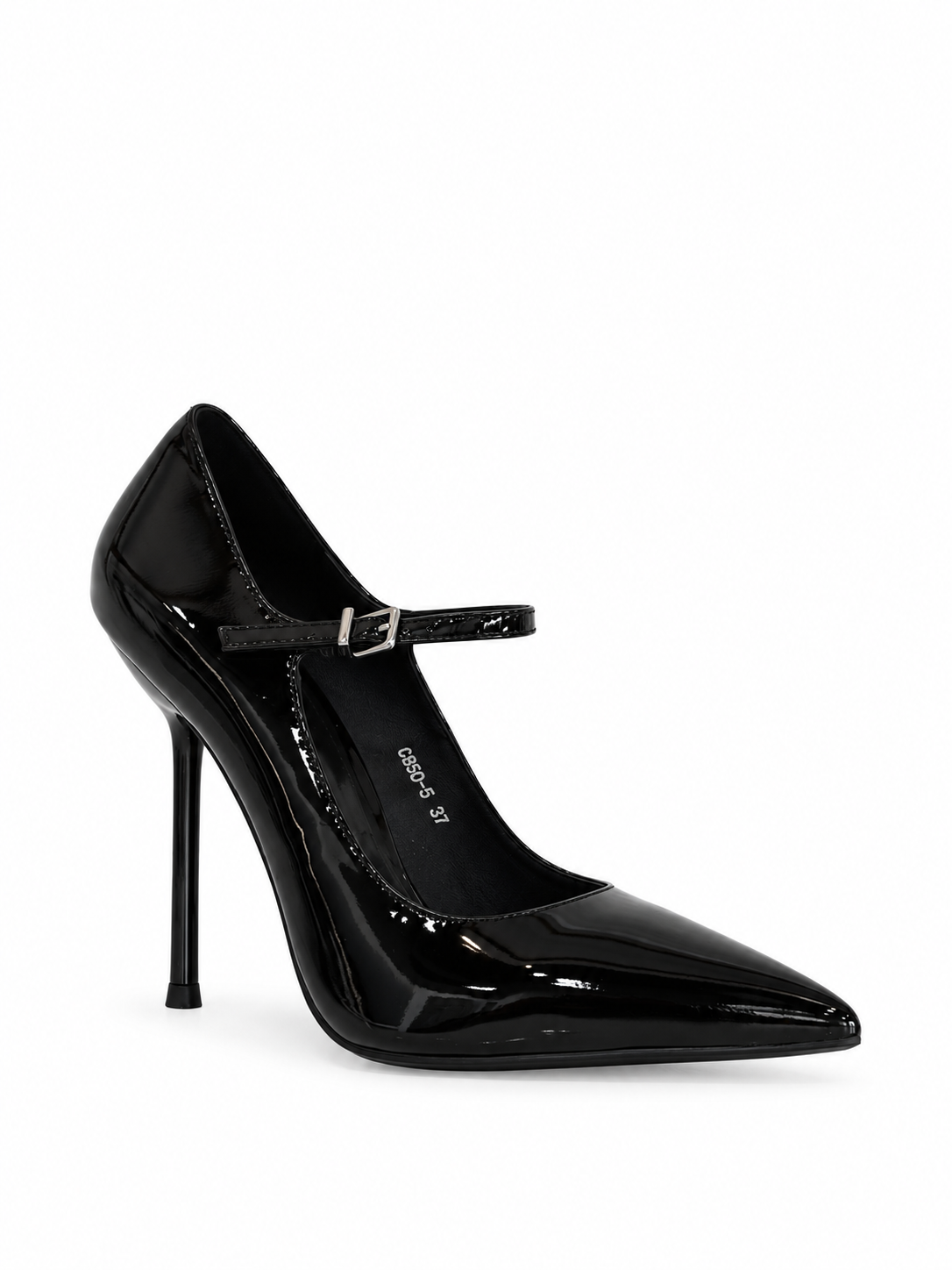 Mia Black Patent Leather Mary Jane Pumps 110 mm