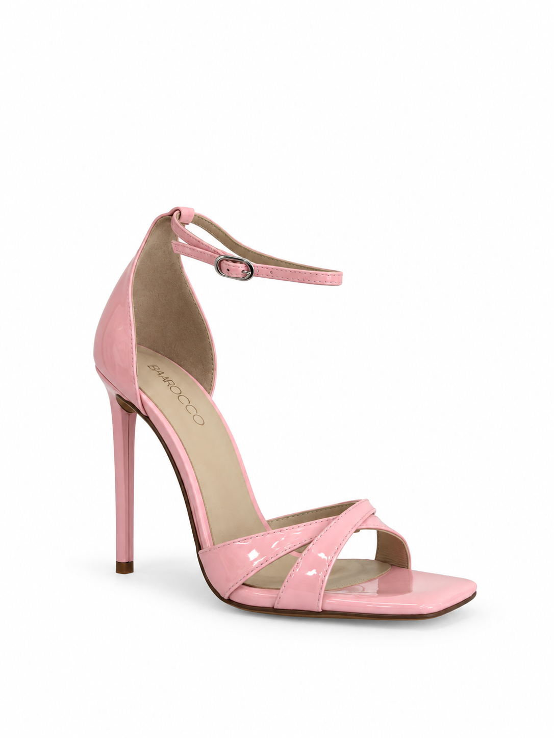 Gia Pink Patent Leather Sandals 110 mm