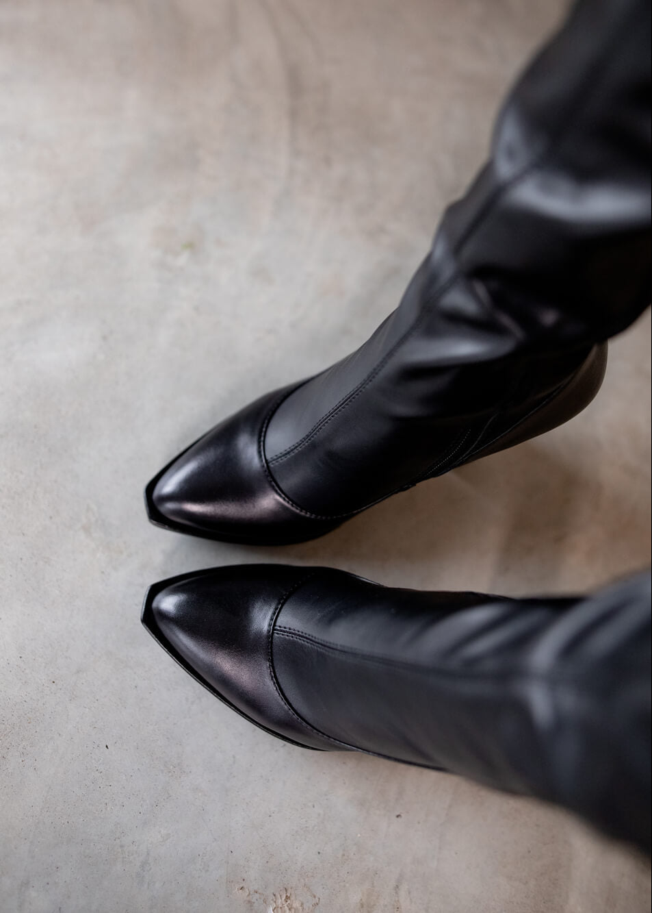 Genuine leather thigh boot Kim 120mm