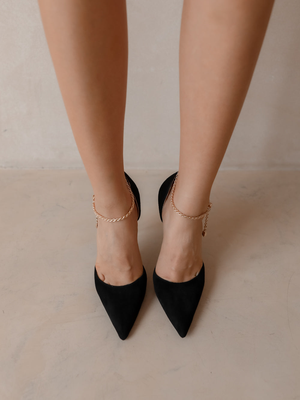 Suede leather pumps Deli 115mm
