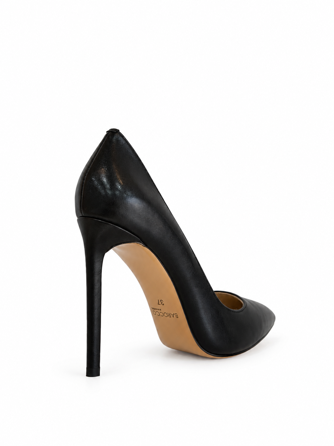 Eva Black Leather Pumps 110 mm