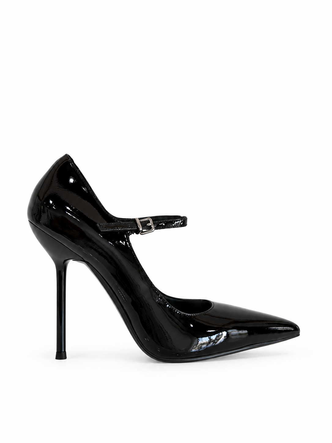Mia Black Patent Leather Mary Jane Pumps 110 mm