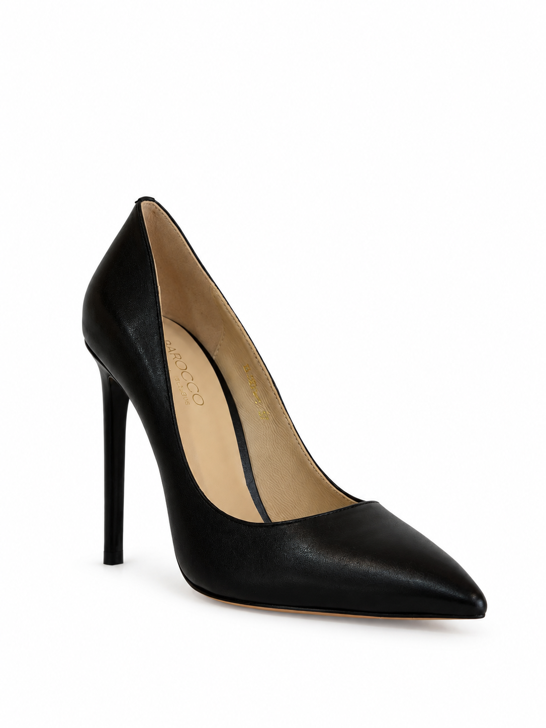 Eva Black Leather Pumps 110 mm