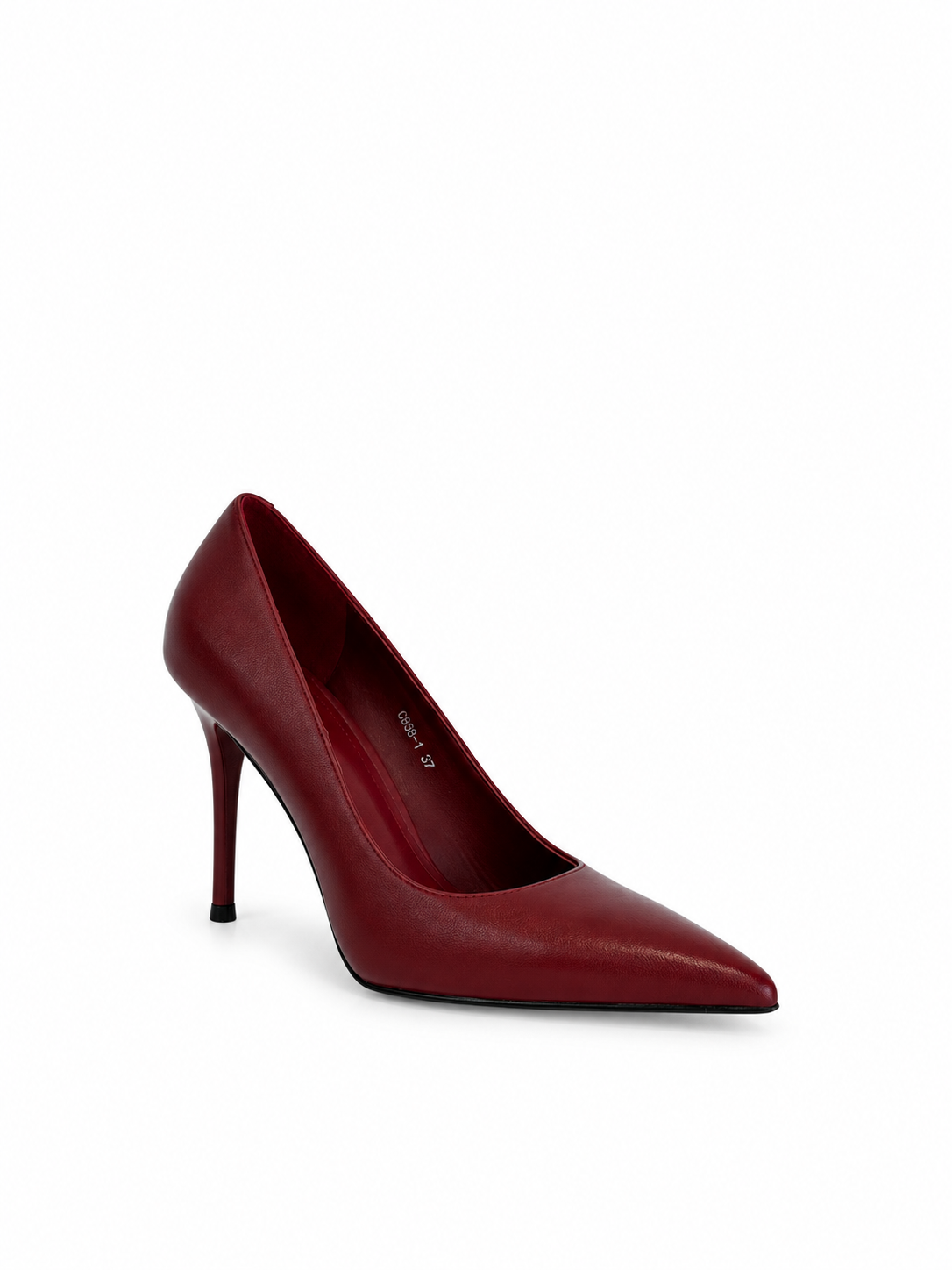 HERMIONE Burgundy Genuine Leather Pumps 100 mm