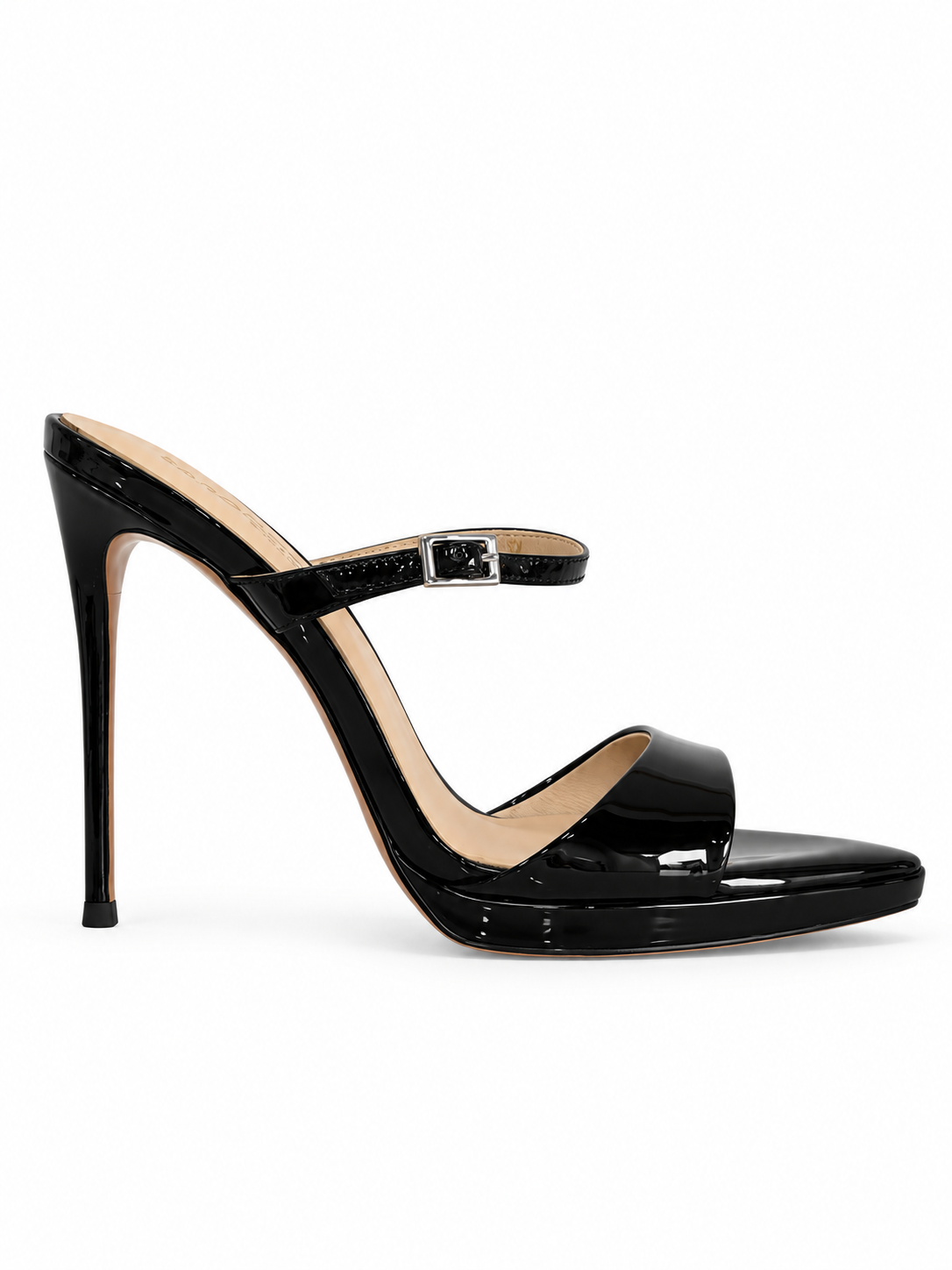 Lucia Black Patent Platform Sandals 120 mm