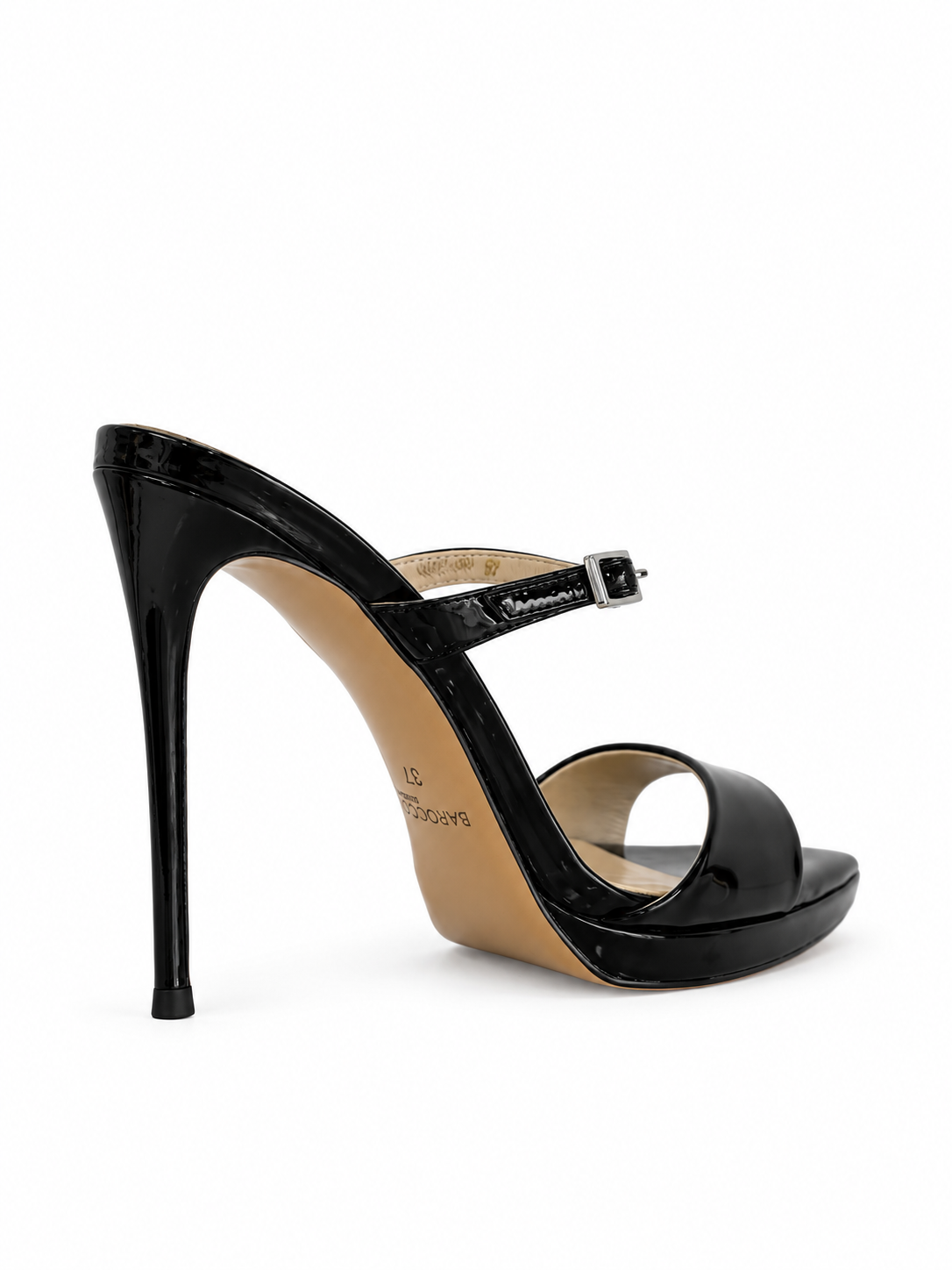 Lucia Black Patent Platform Sandals 120 mm