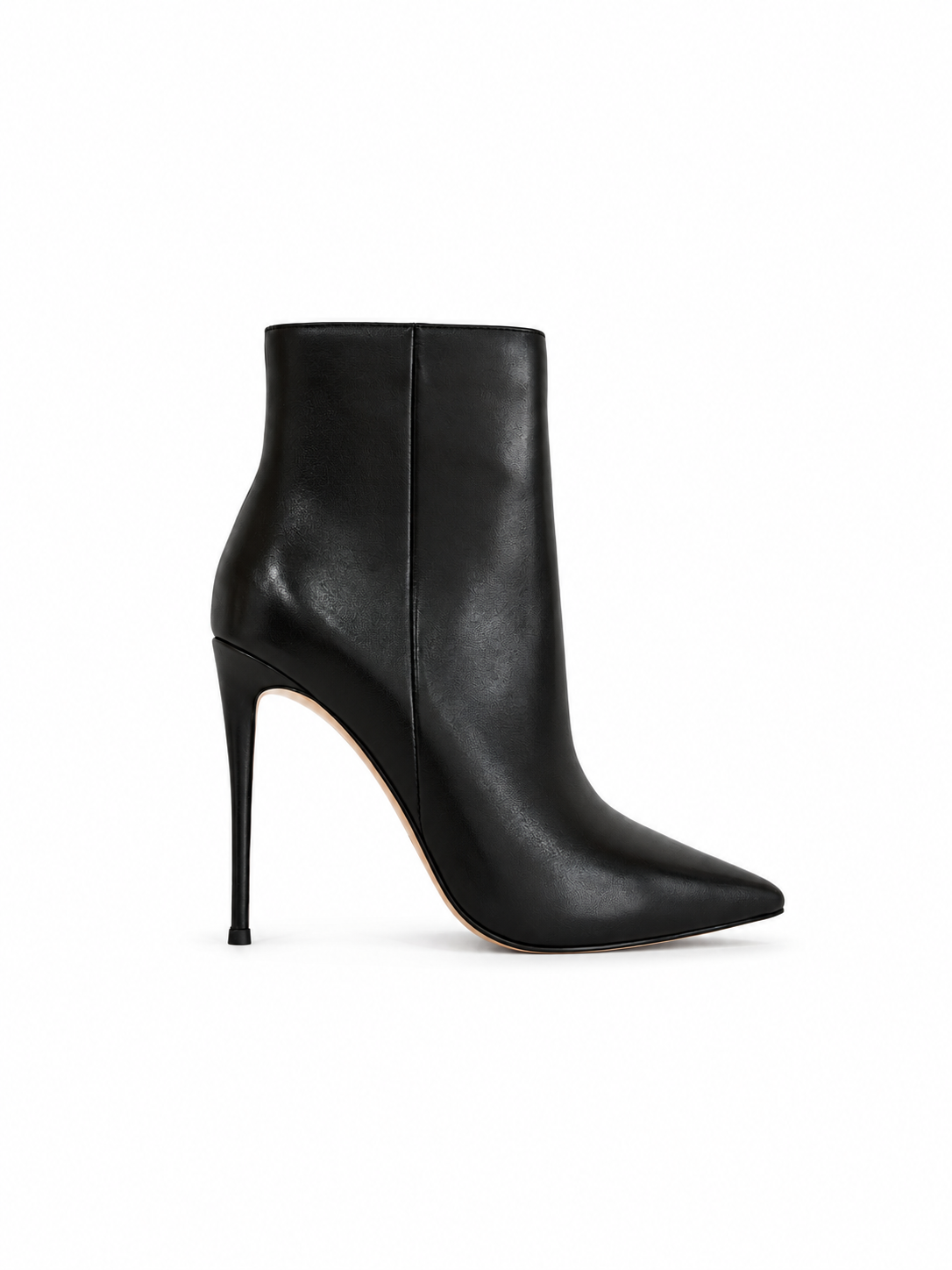 Giulia Black Leather Ankle Boots 120 mm