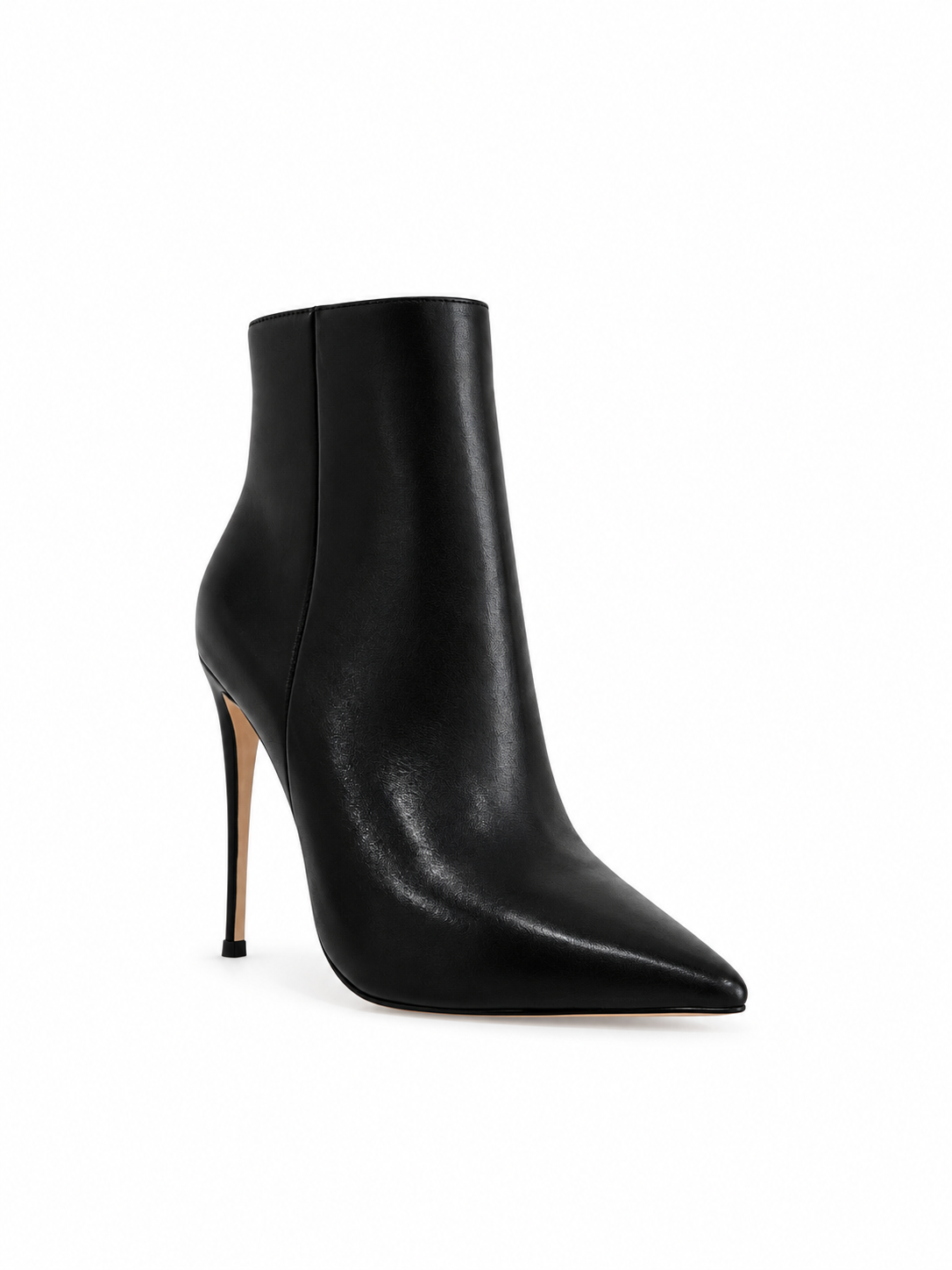 Giulia Black Leather Ankle Boots 120 mm