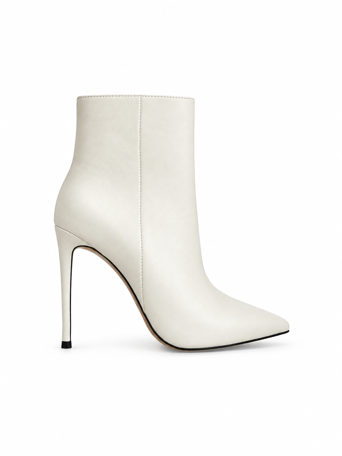 Giulia Ivory Leather Ankle Boots 120 mm