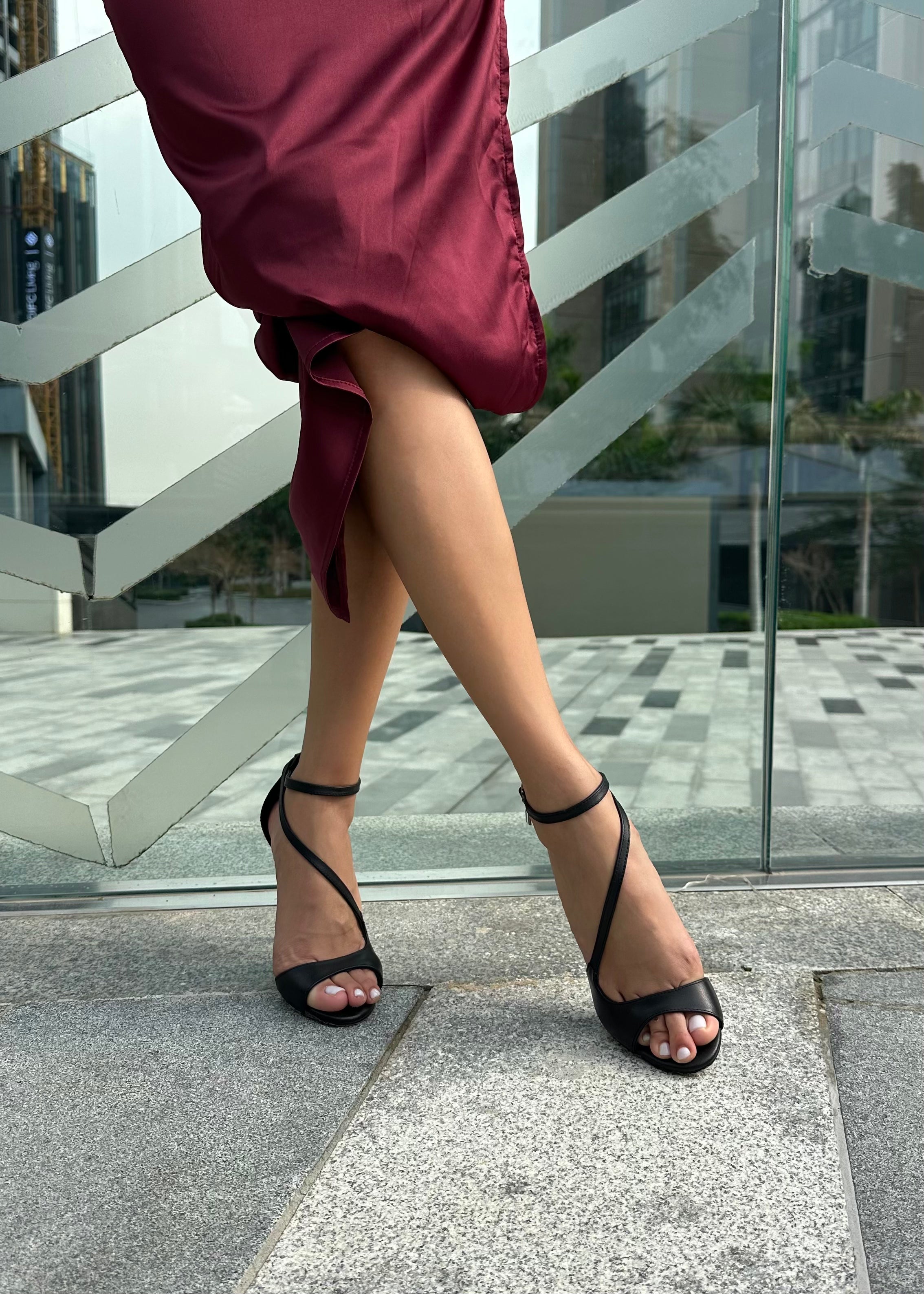 Genuine leather sandals Liona 100mm