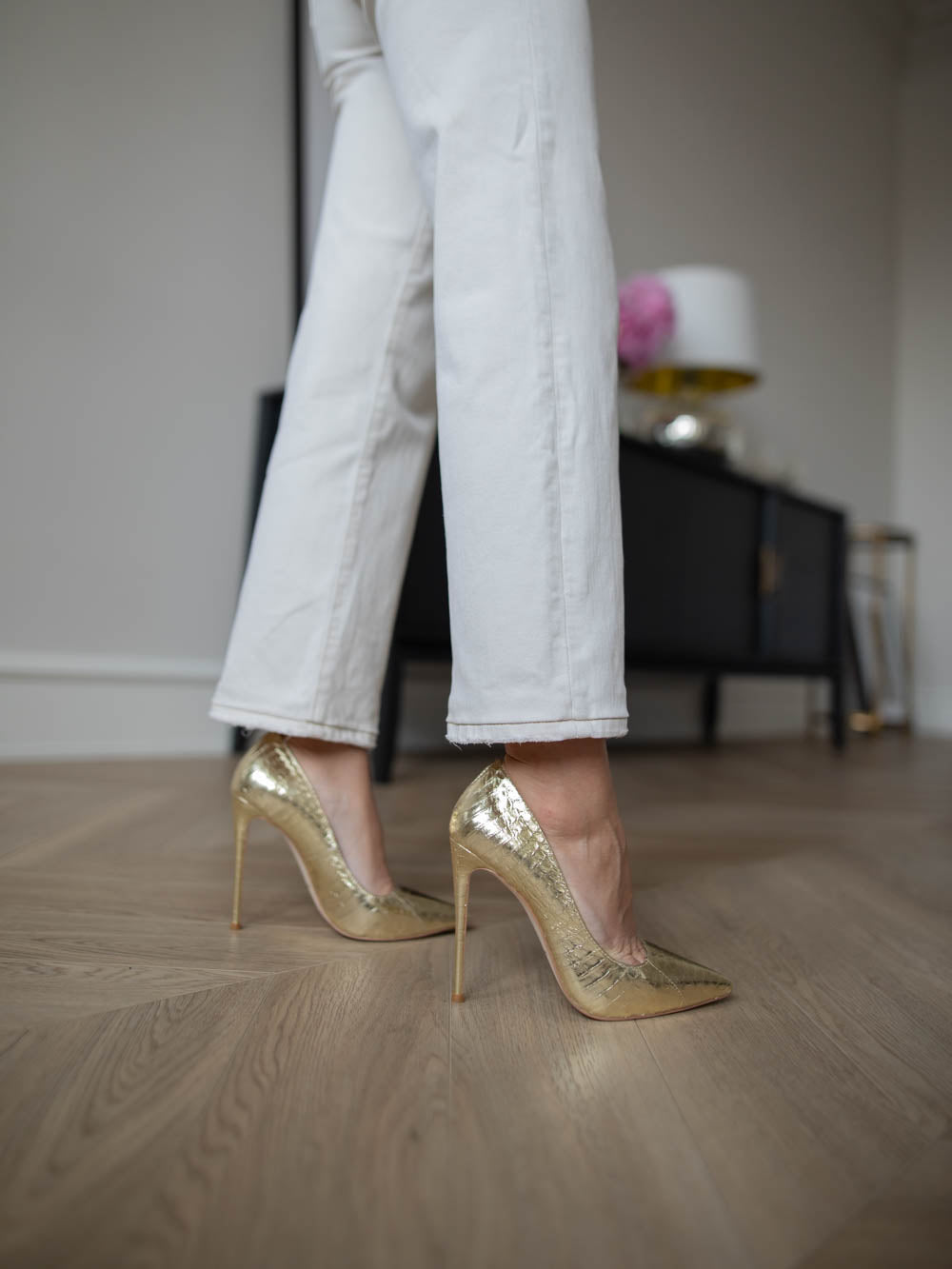 Genuine cobra leather pumps Cleo 115mm
