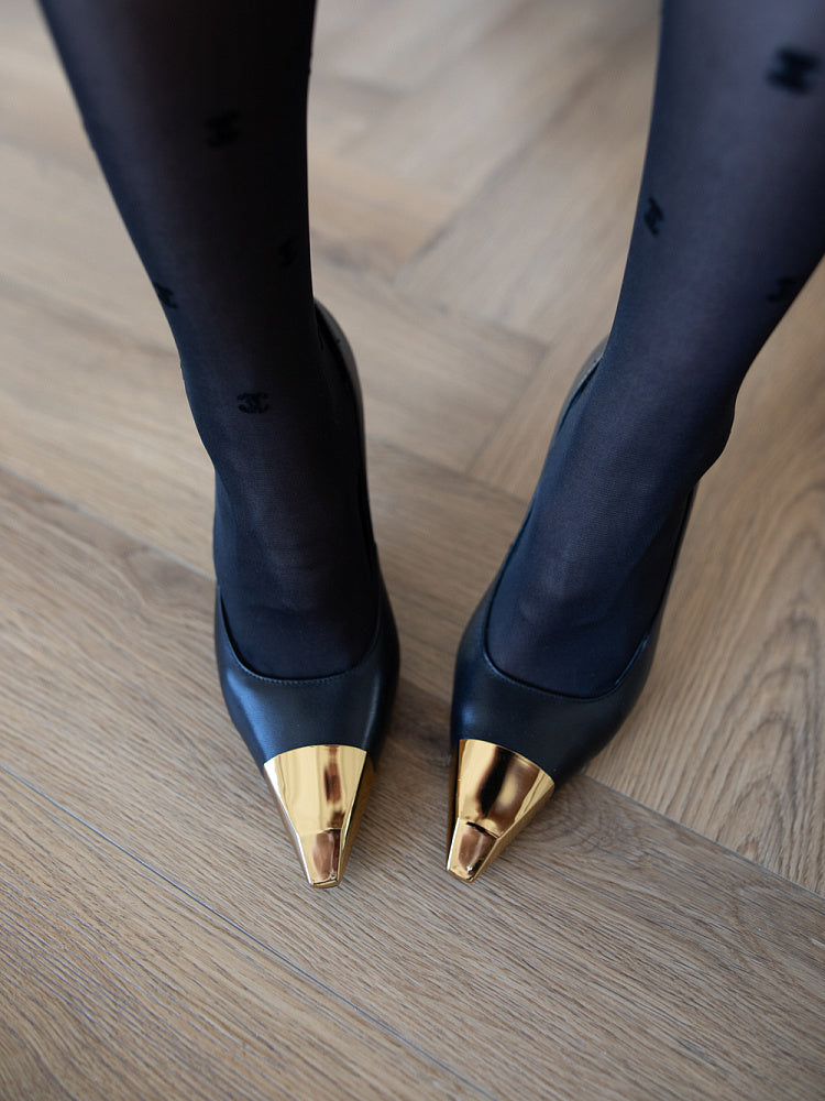 Genuine leather pumps Marry 100mm