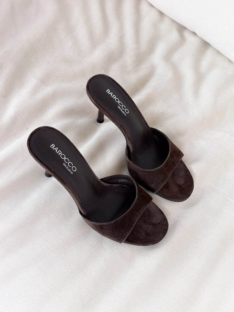 Suede leather sandals Chloe 90mm